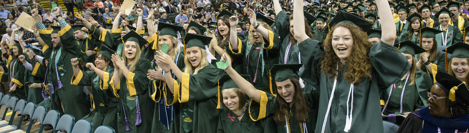 photo of graduates at commencement