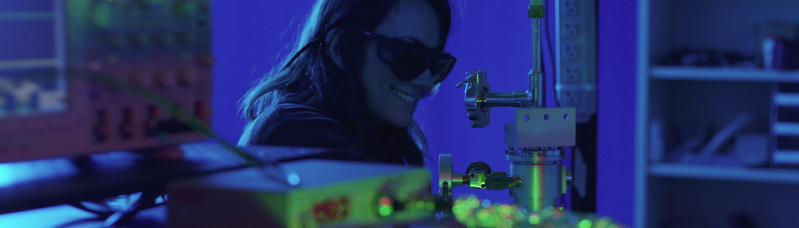 photo of a student working in a lab